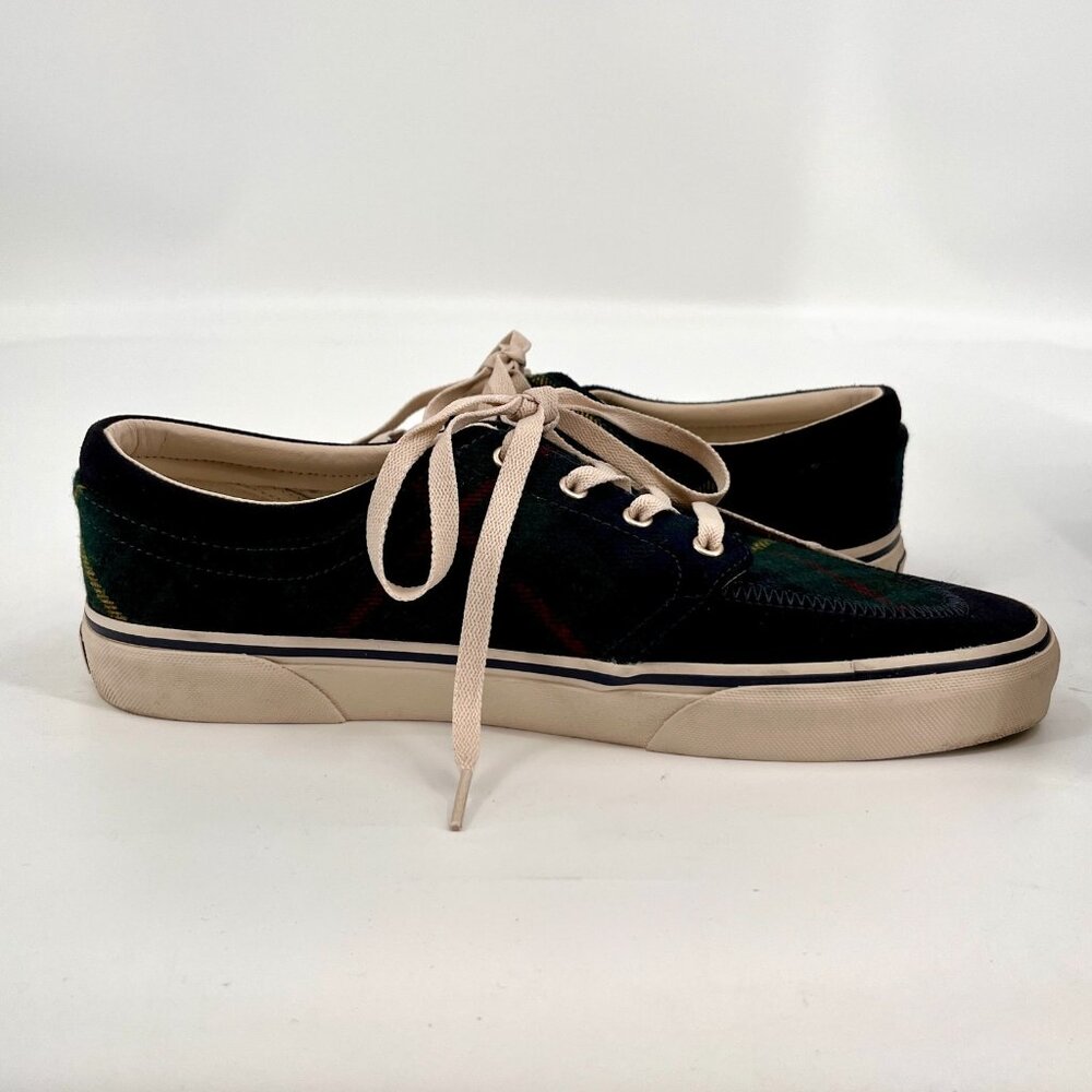Polo Ralph Lauren Keaton Pony Sneaker Size 11 Chambray Herringbone Shoes - Picture 7 of 14